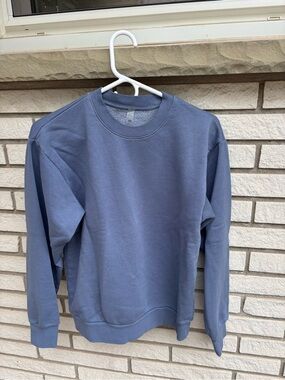 Aritzia TNA The Constant Crewneck Sweatshirt Dusty Blue XS | Cozy Fleece
